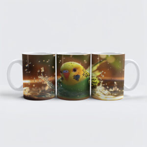 raxxa Premium-Tasse: Wellensittich im Bad