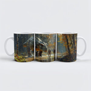 raxxa Premium-Tasse: Großer Saurier und seine Menschenfreunde