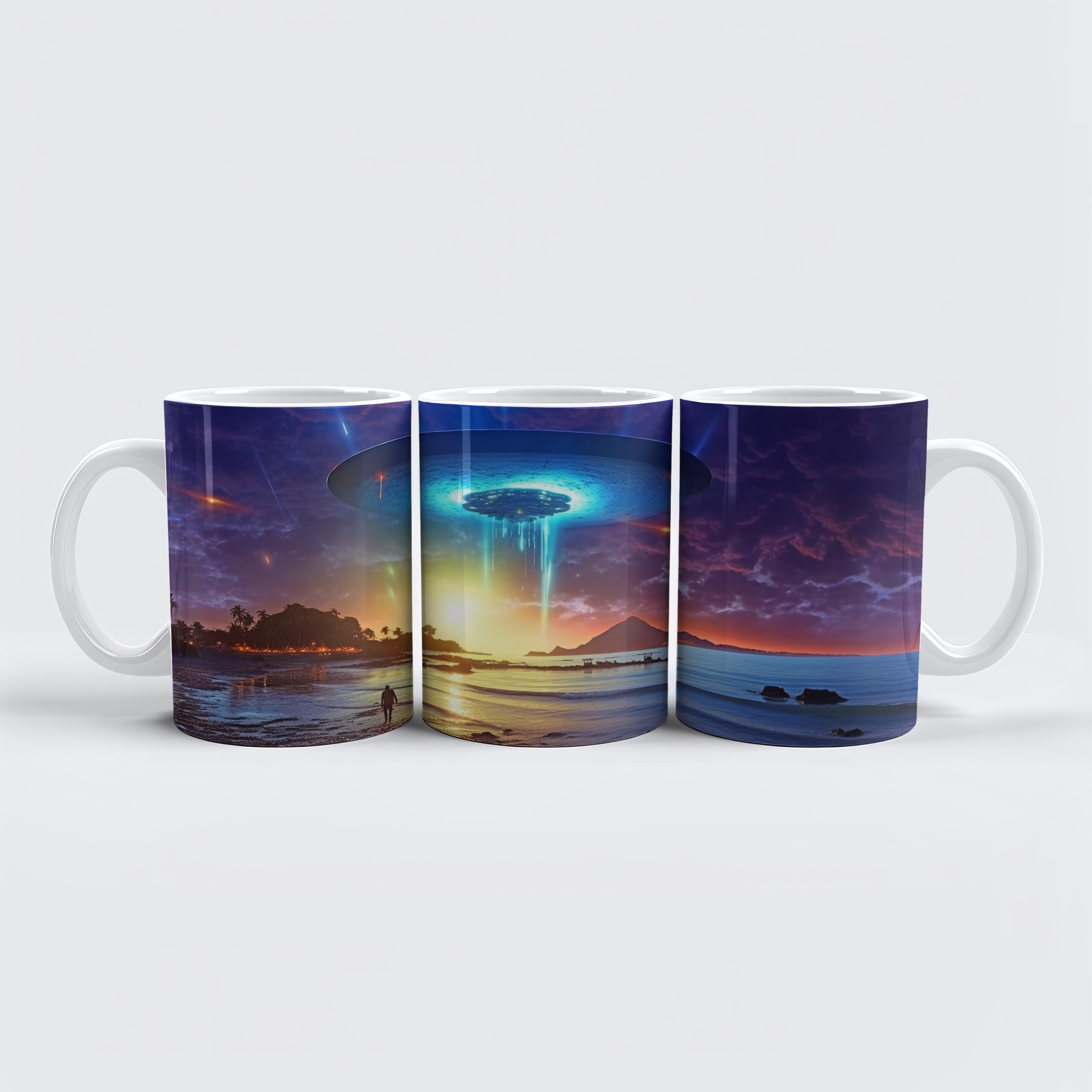 raxxa Premium-Tasse: Raumschiff auf einem fremden Planeten