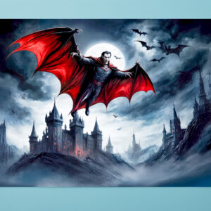 raxxa Premium-Tischset: Vampire Flying Over Haunted Castle