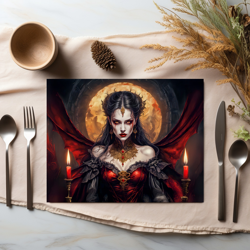 raxxa Premium-Tischset: Vampire Queen Under Glowing Moon - Image 2