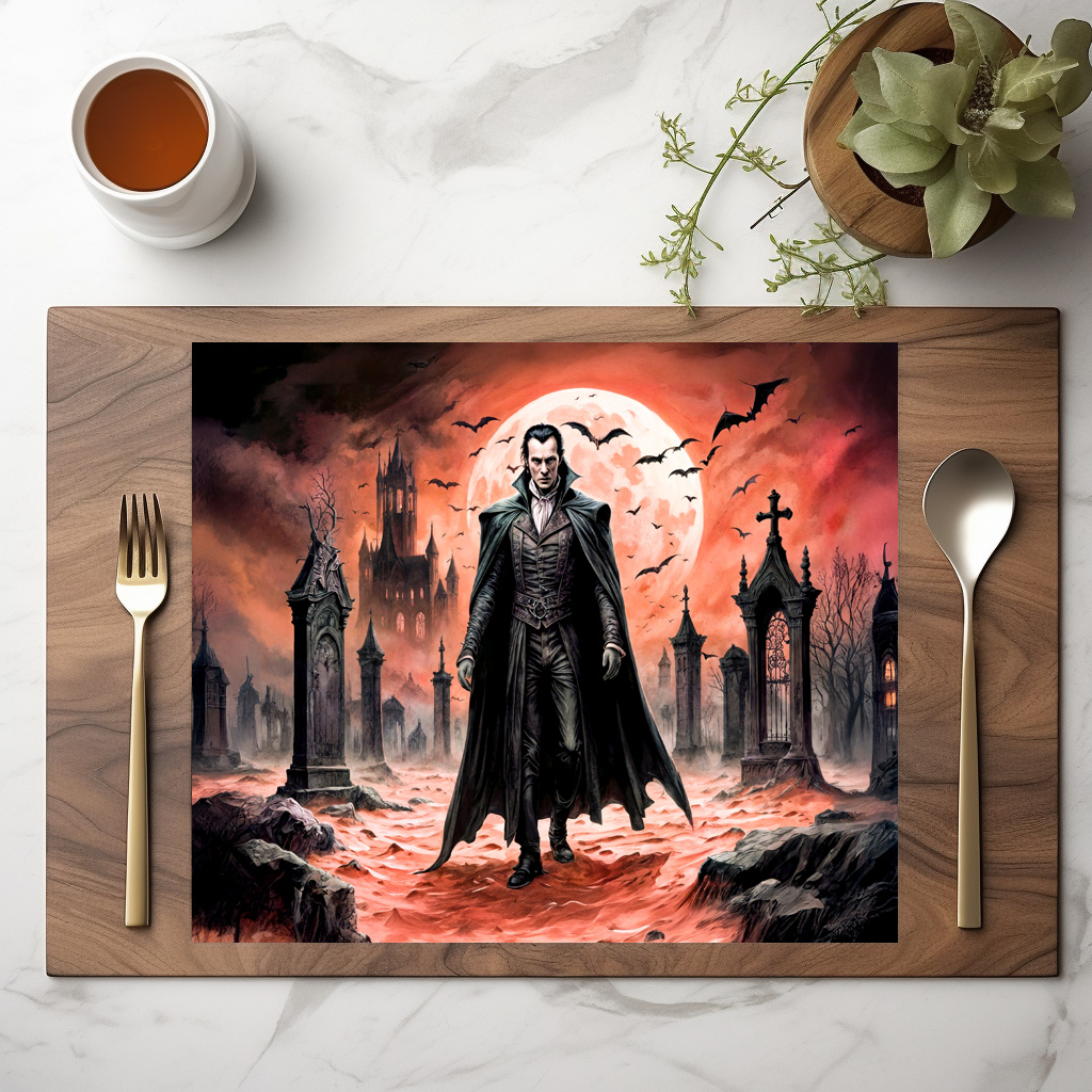 raxxa Premium-Tischset: Vampire in Moonlit Graveyard - immagine 3
