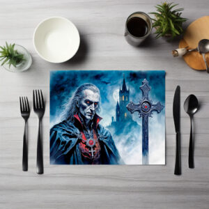 raxxa Premium-Tischset: Vampire Lord with Cross in Moonlit Night