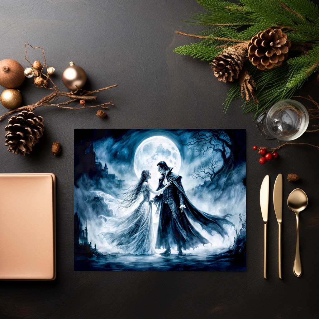 raxxa Premium-Tischset: Vampire Love Under Moonlit Sky - immagine 2