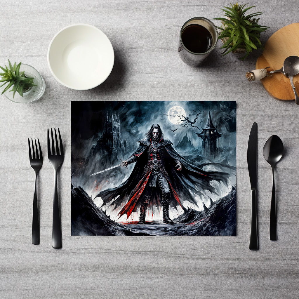 raxxa Premium-Tischset: Vampire Warrior in Moonlit Ruins – Bild 3
