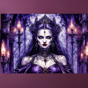 raxxa Premium-Tischset: Vampire Queen in Gothic Castle