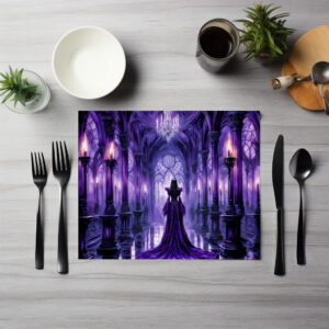 raxxa Premium-Tischset: Mystical Vampire Queen in Gothic Castle Hall