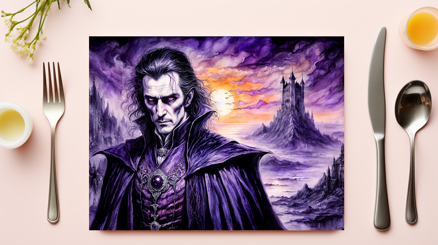 raxxa Premium-Tischset: Vampire Warrior in Ruined City – Bild 3