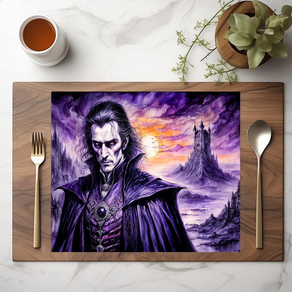 raxxa Premium-Tischset: Vampire Warrior in Ruined City – Bild 2