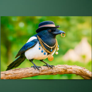 raxxa Premium-Tischset: Magpie Covered in Jewelry and Gems