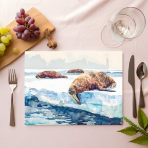raxxa Premium-Tischset: Walruses Resting on Arctic Ice