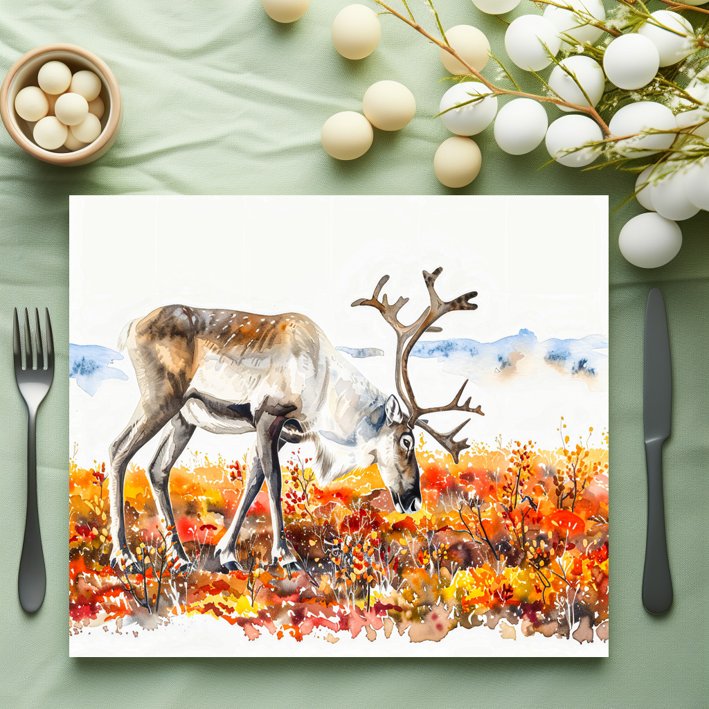 raxxa Premium-Tischset: Reindeer in Autumn Tundra - Image 3