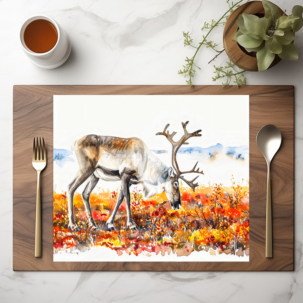 raxxa Premium-Tischset: Reindeer in Autumn Tundra - Image 2