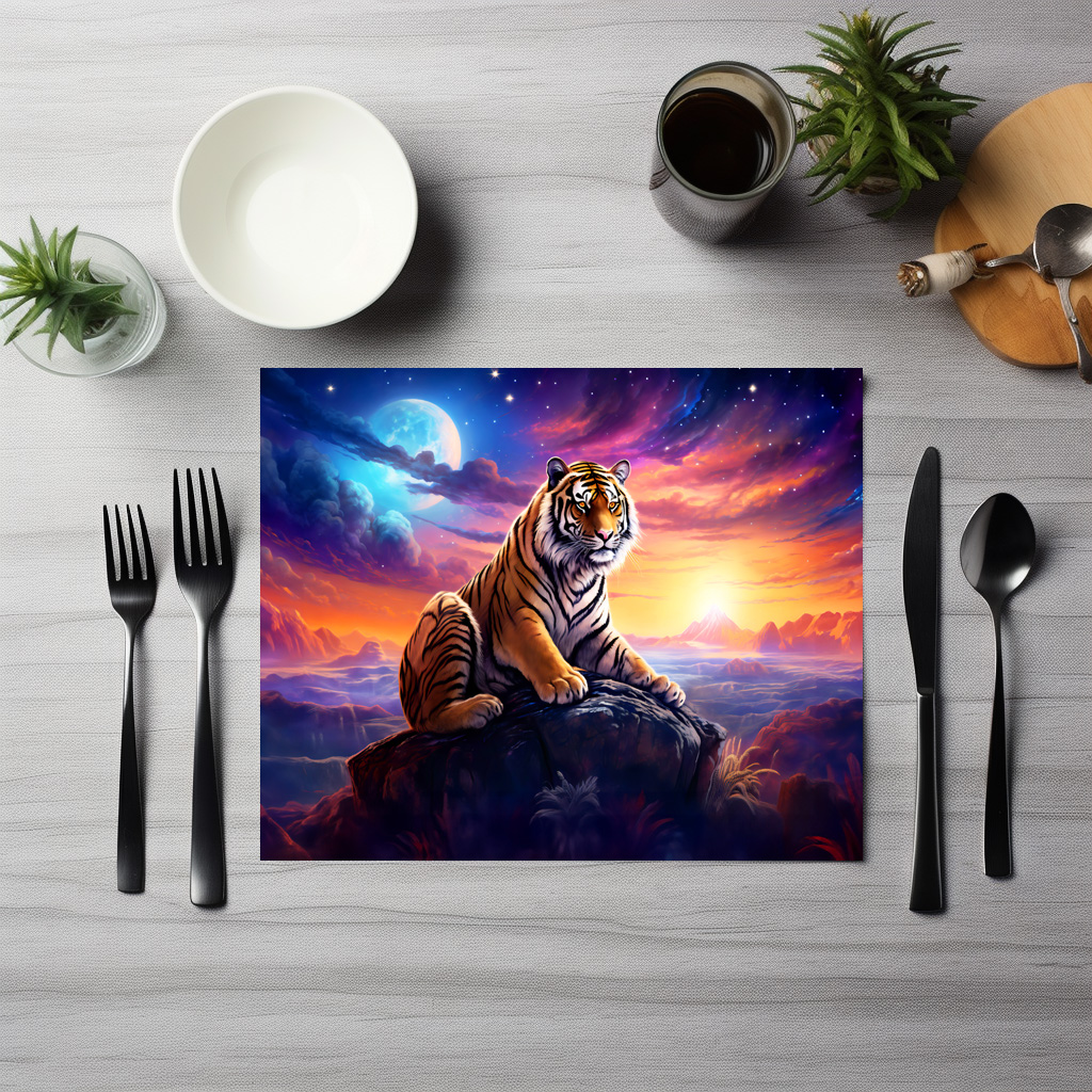 raxxa Premium-Tischset: Majestic Tiger Chinese Zodiac Artistry