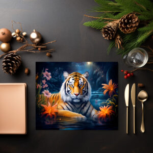 raxxa Premium-Tischset: Majestic Tiger Chinese Zodiac Artistry