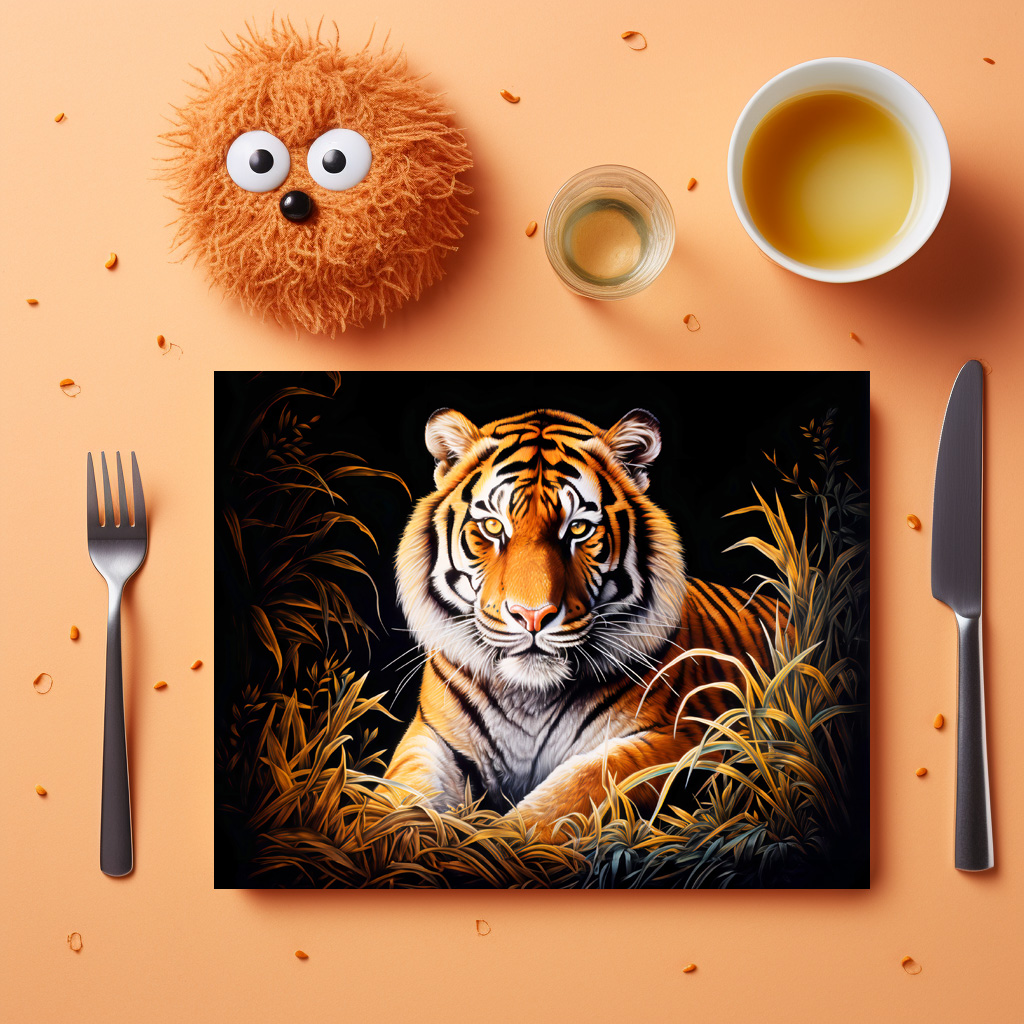 raxxa Premium-Tischset: Majestic Tiger Chinese Zodiac Artistry