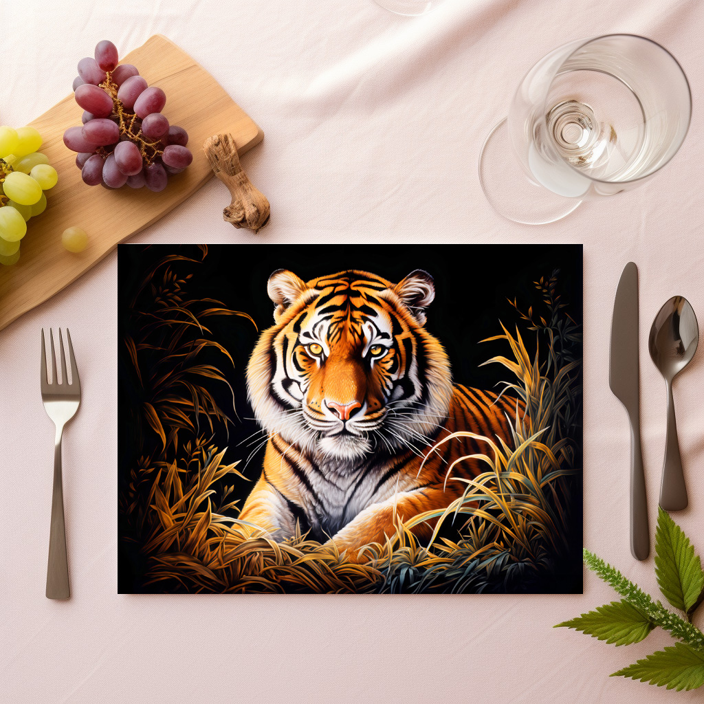raxxa Premium-Tischset: Majestic Tiger Chinese Zodiac Artistry – Bild 2