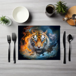 raxxa Premium-Tischset: Majestic Tiger Chinese Zodiac Artistry
