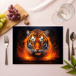 raxxa Premium-Tischset: Majestic Tiger Chinese Zodiac Artistry