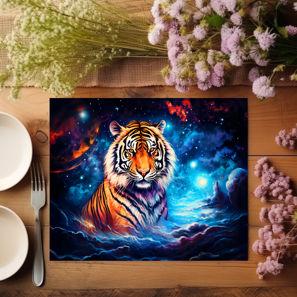 raxxa Premium-Tischset: Majestic Tiger Chinese Zodiac Artistry – Bild 2