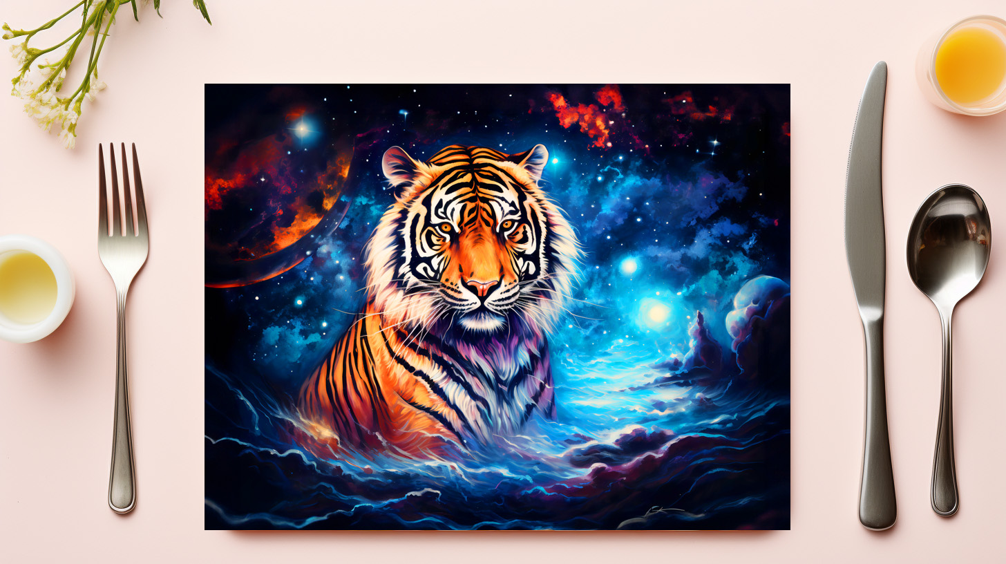 raxxa Premium-Tischset: Majestic Tiger Chinese Zodiac Artistry – Bild 3