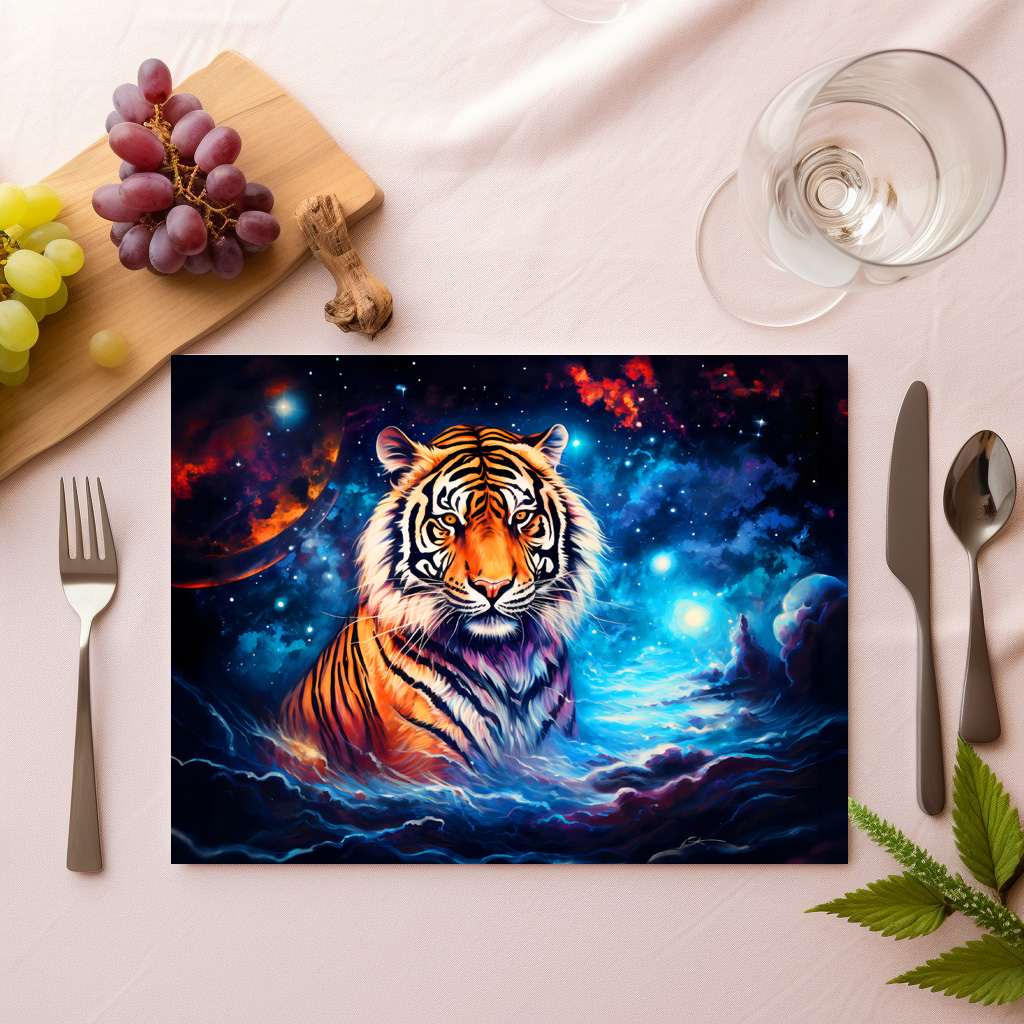 raxxa Premium-Tischset: Majestic Tiger Chinese Zodiac Artistry
