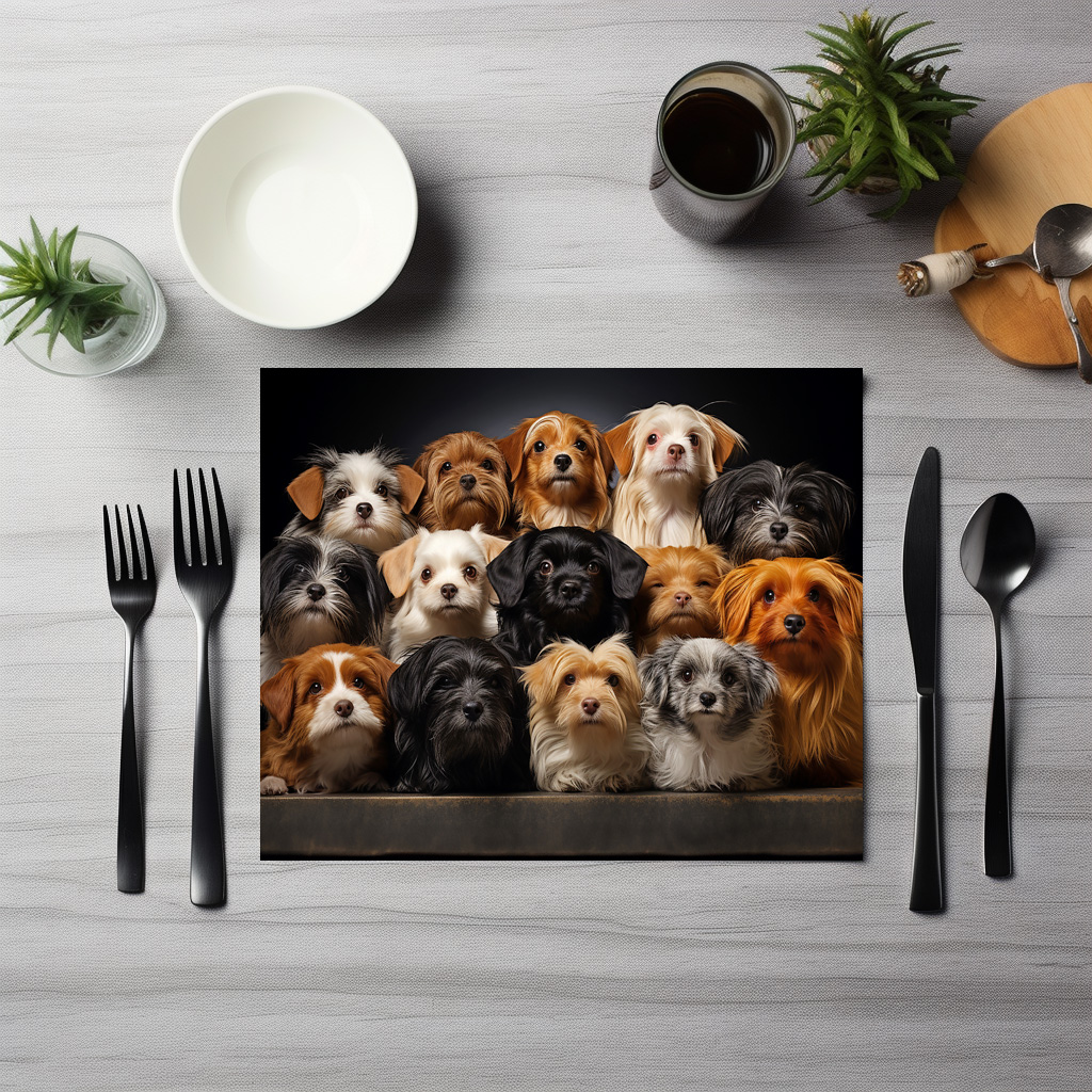 raxxa Premium-Tischset: Gruppenbild mit neugierigen Hunden – Bild 3