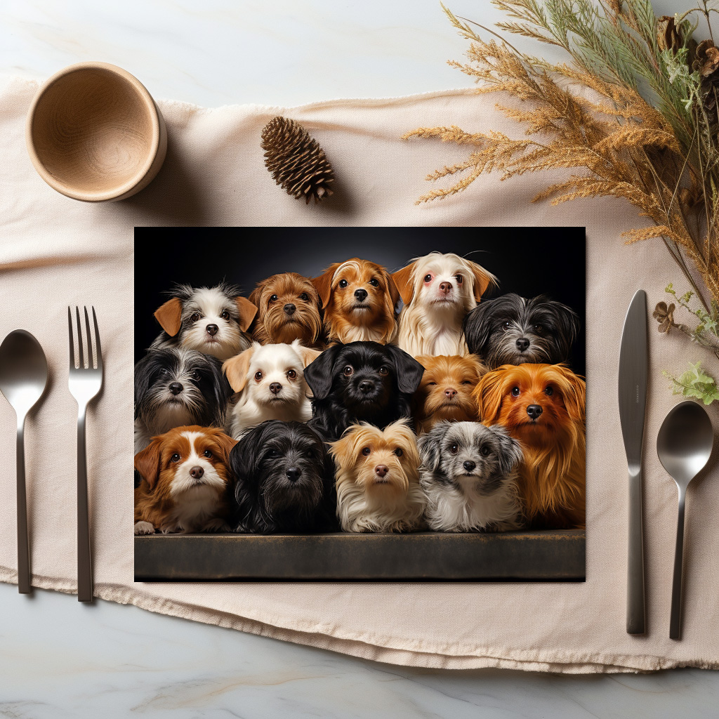 raxxa Premium-Tischset: Gruppenbild mit neugierigen Hunden – Bild 2