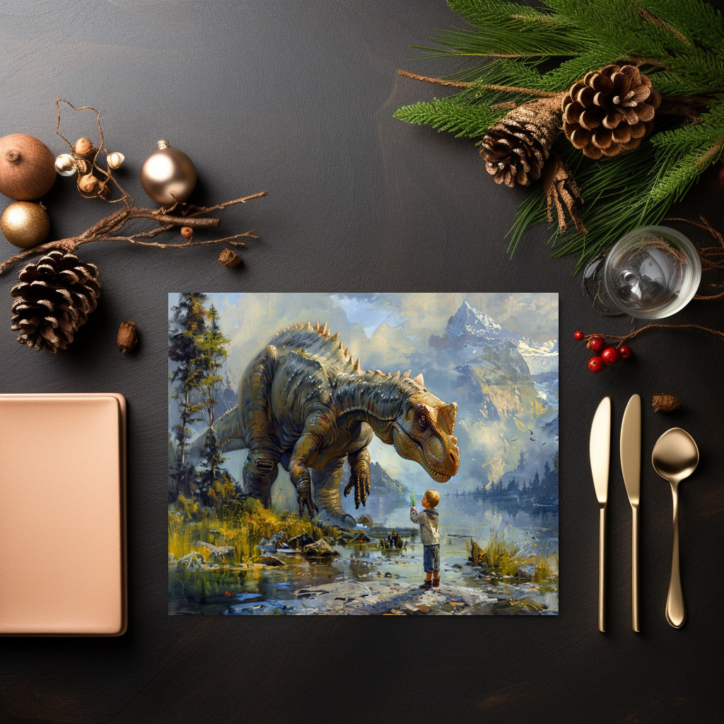 raxxa Premium-Tischset: Dinosaurier und kleiner Junge - mein bester Freund – Image 2