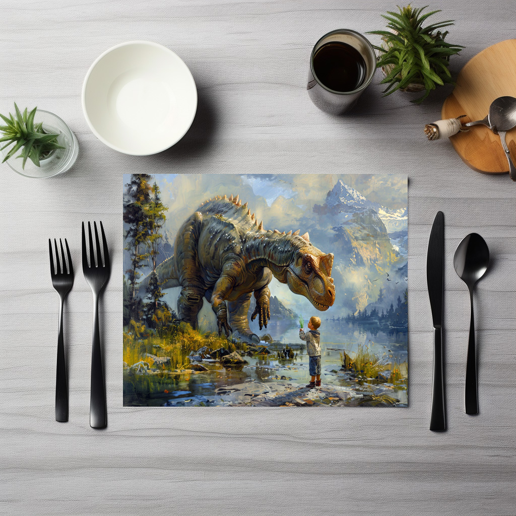 raxxa Premium-Tischset: Dinosaurier und kleiner Junge - mein bester Freund – Image 3