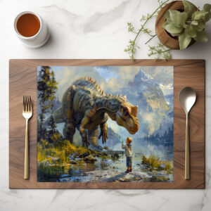 raxxa Premium-Tischset: Dinosaurier und kleiner Junge - mein bester Freund
