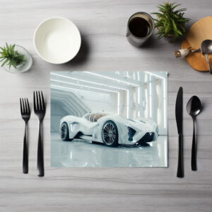 raxxa Premium-Tischset: Hypermodernes Fahrzeug in coolem Design