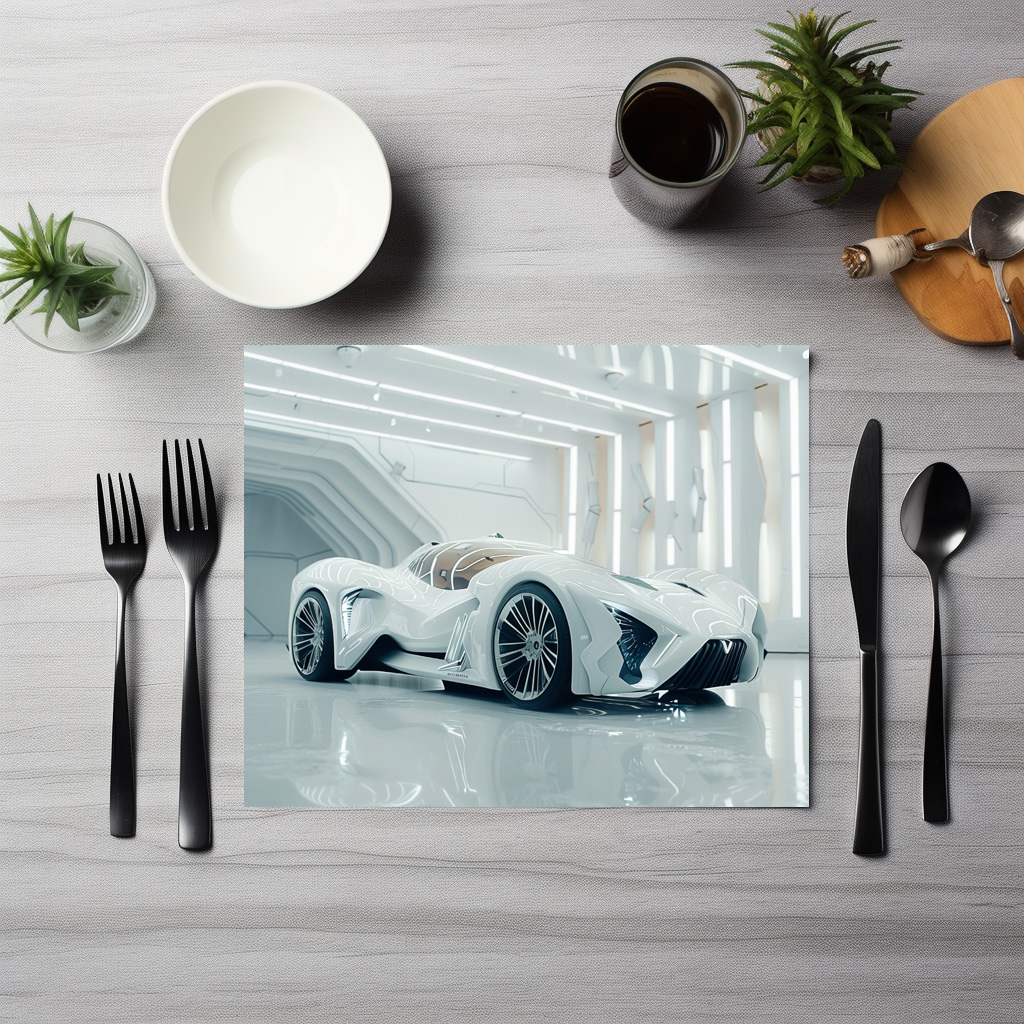 raxxa Premium-Tischset: Hypermodernes Fahrzeug in coolem Design
