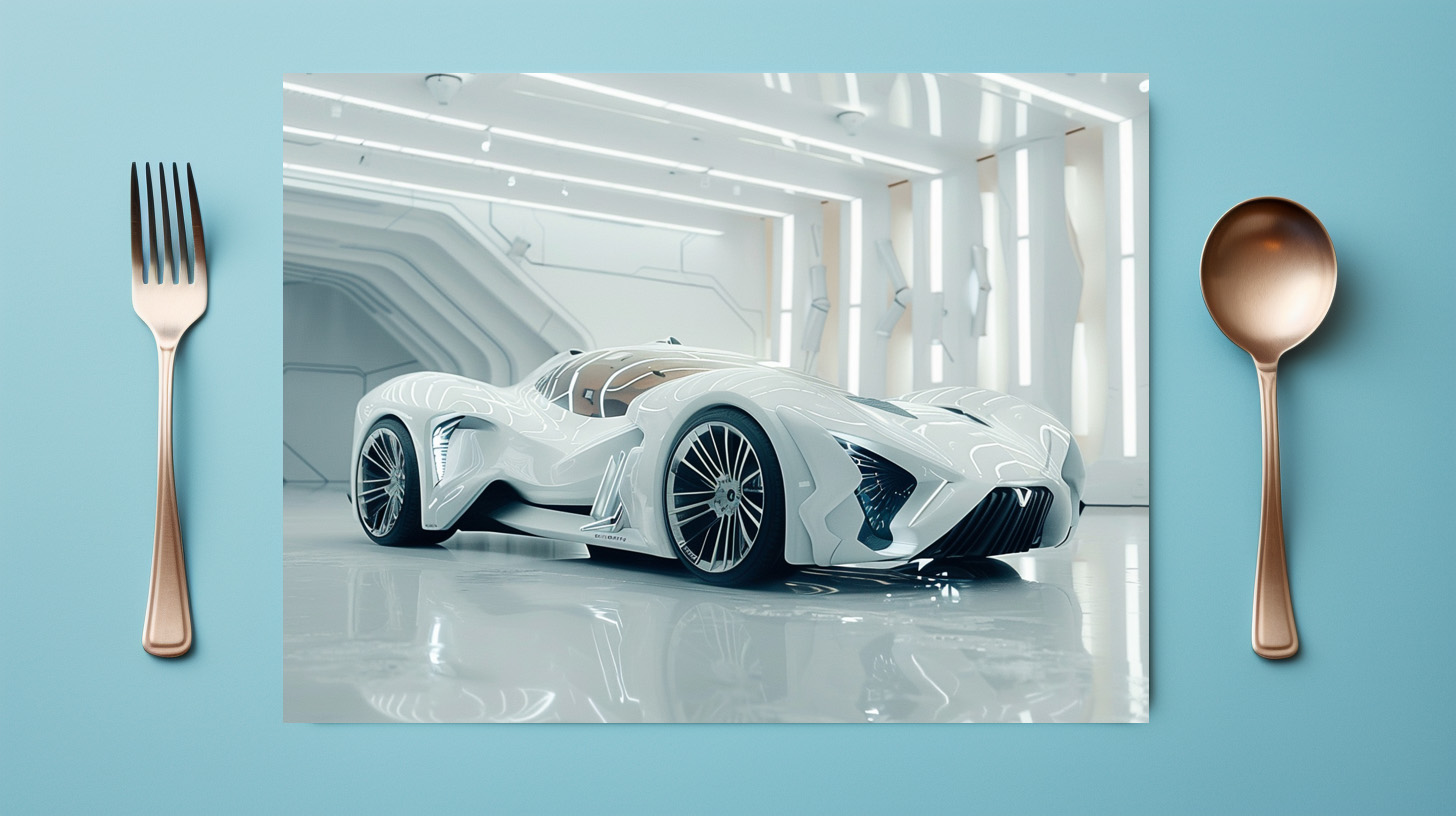 raxxa Premium-Tischset: Hypermodernes Fahrzeug in coolem Design - Imagen 2