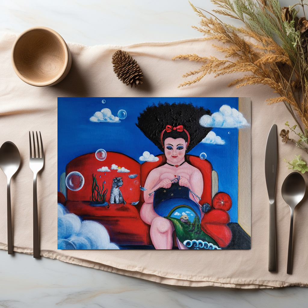 raxxa Premium-Tischset: Leises Glück a. d. Reihe WeibsBild – Image 2