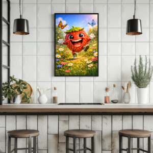 Poster: Funny Erbeere