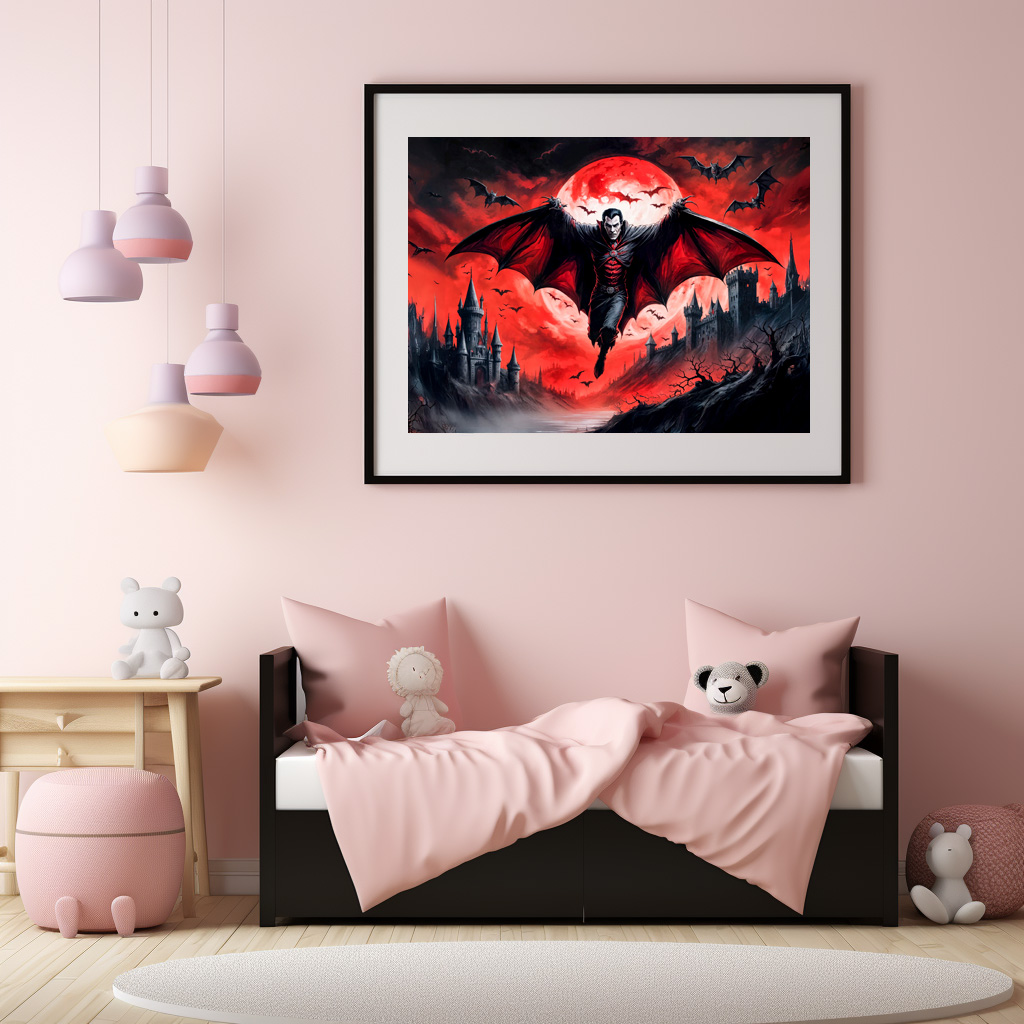 Poster: Vampire Flying Over Haunted Castle - immagine 3