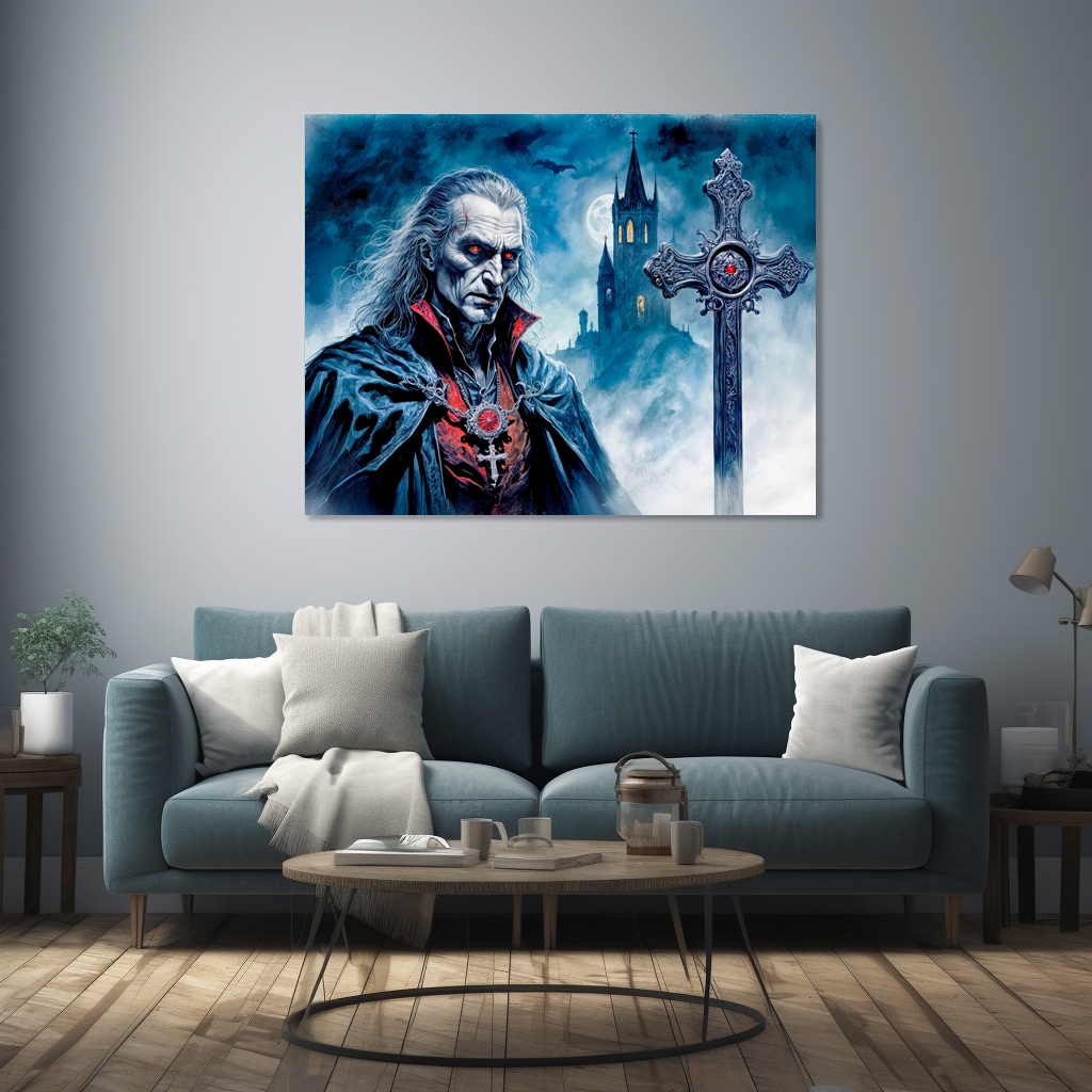 Poster: Vampire Lord with Cross in Moonlit Night – Bild 2