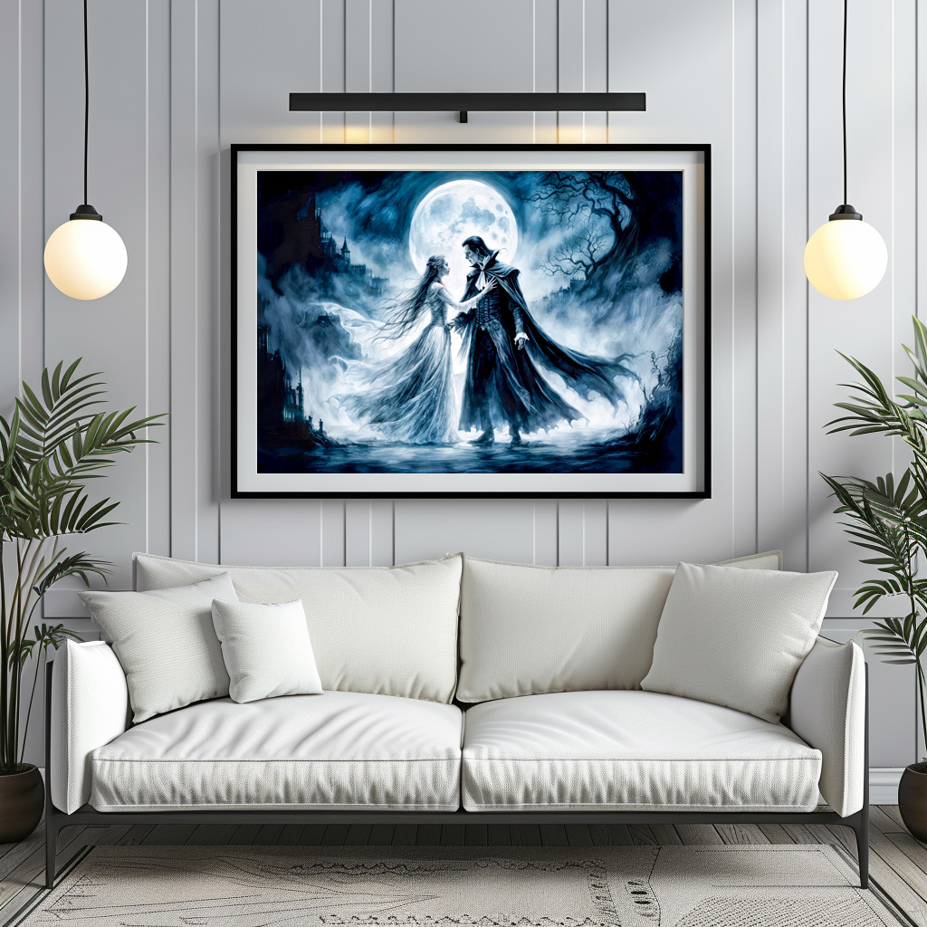 Poster: Vampire Love Under Moonlit Sky