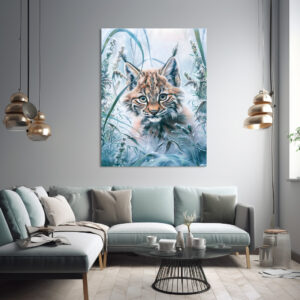 Poster: Little Lynx in Snowy Forest