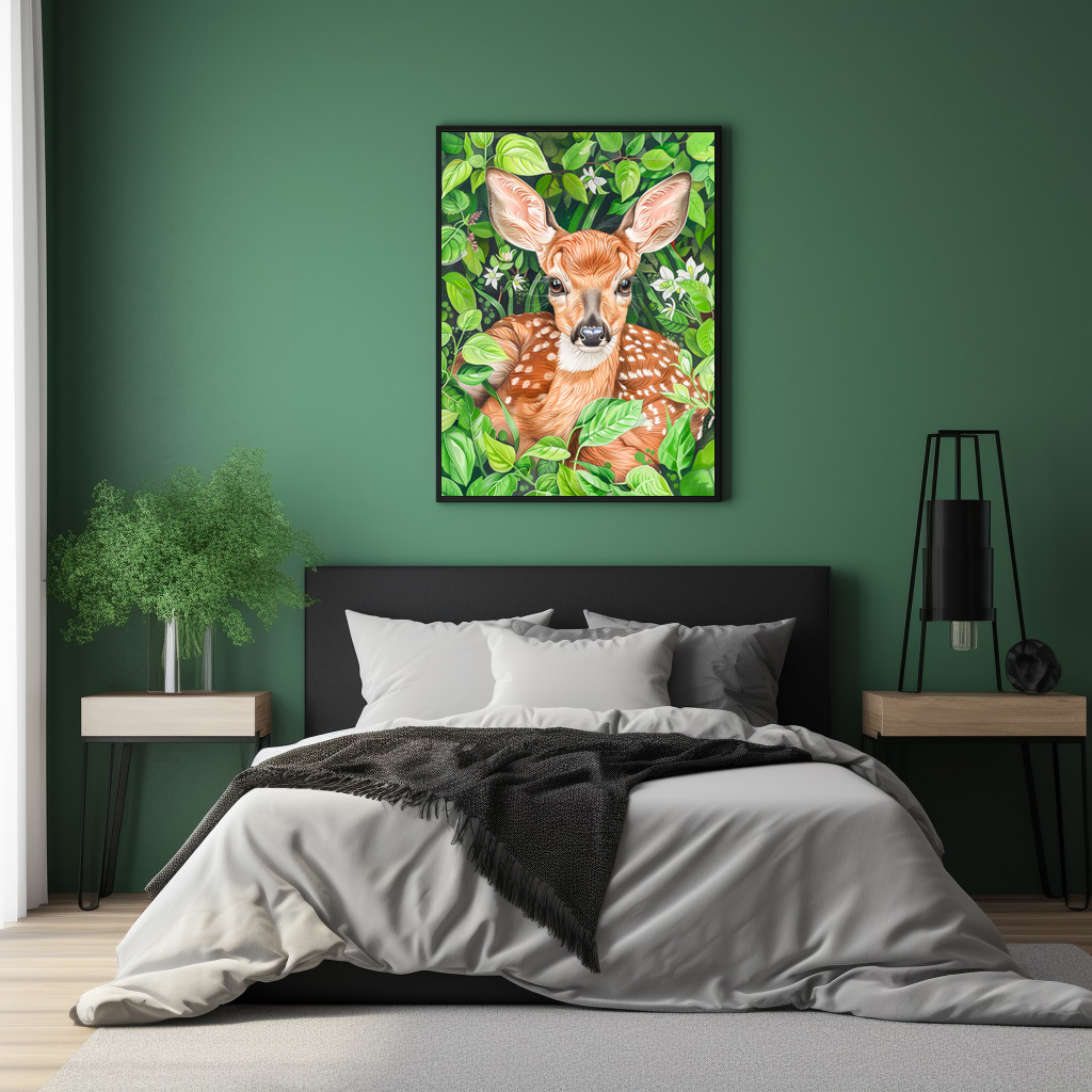 Poster: Little Deer in Lush Meadow – Bild 2