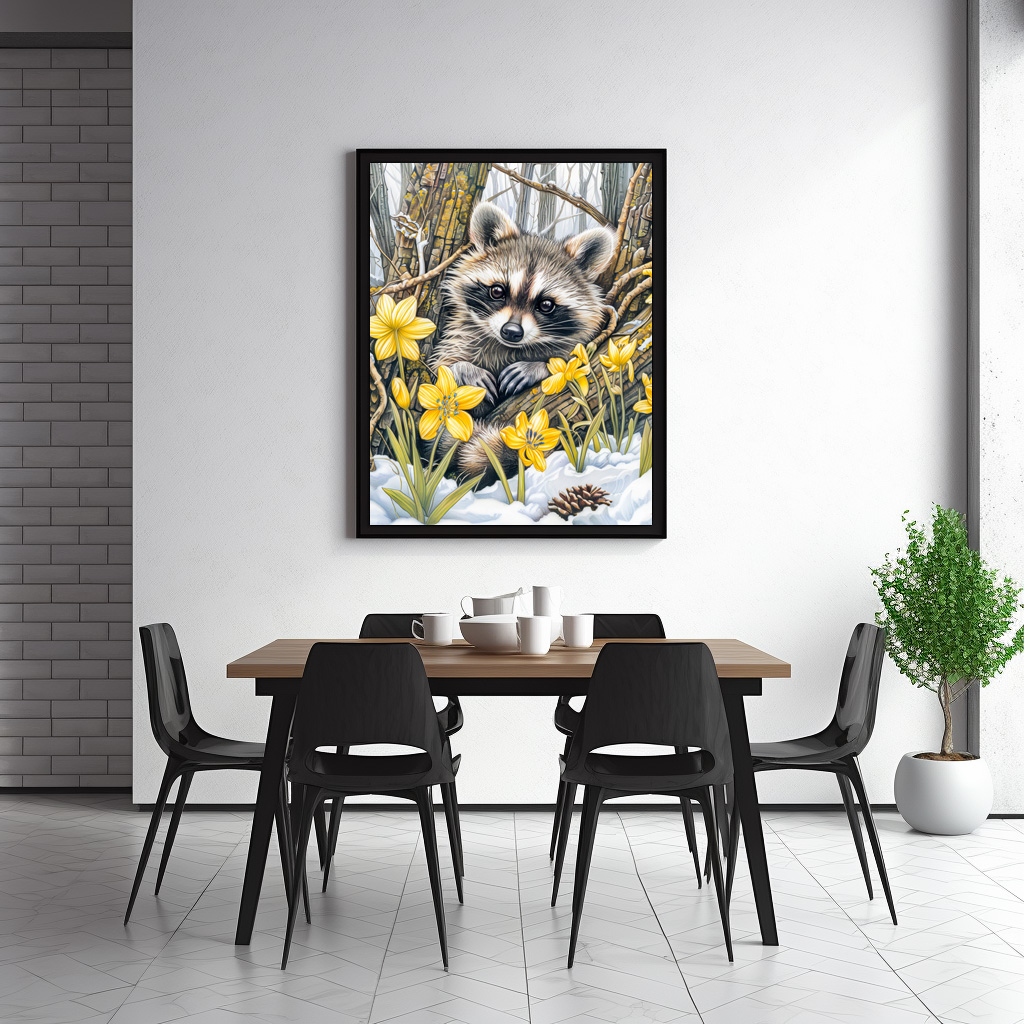Poster: Little Raccoon Among Spring Oaks - immagine 3