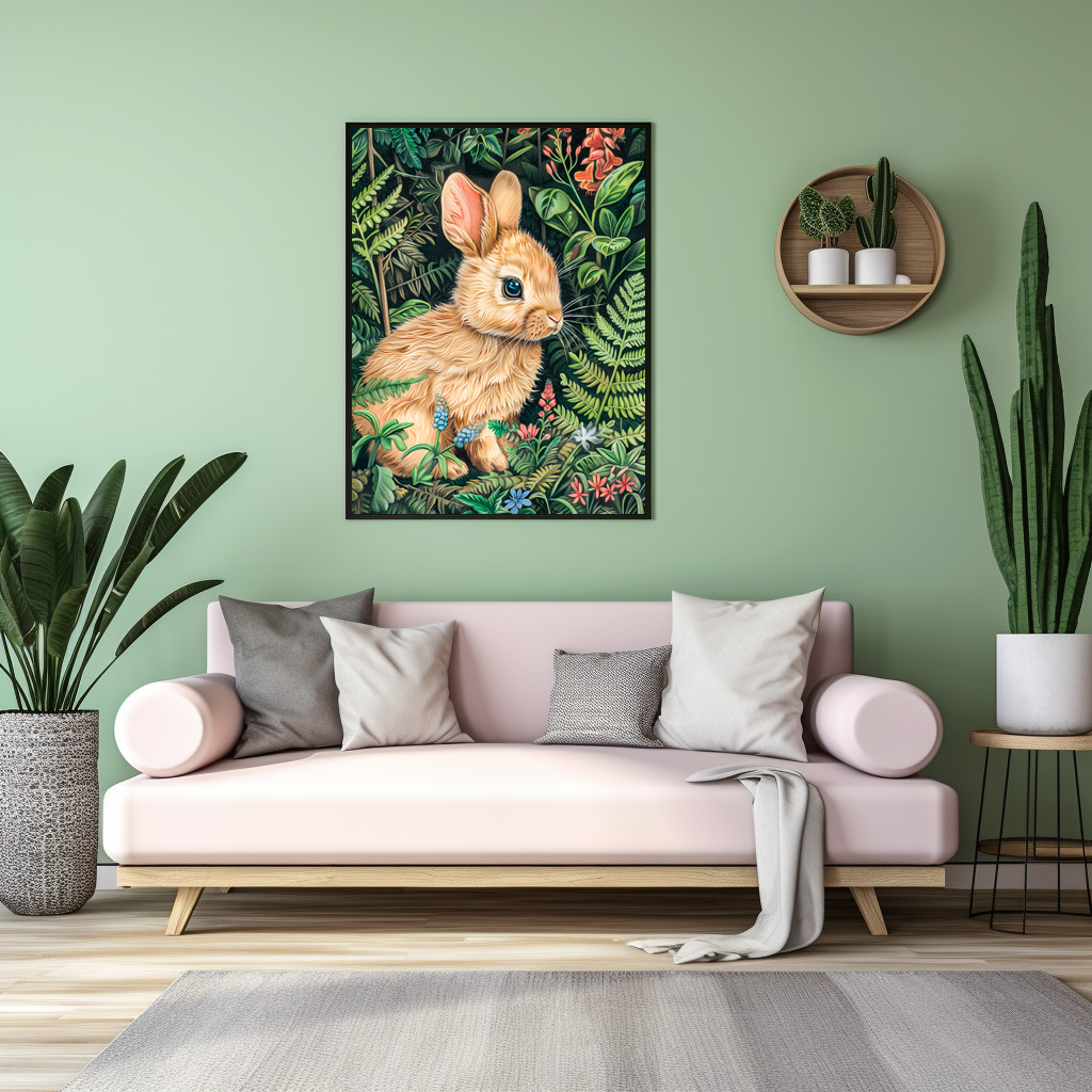 Poster: Hare Among Forest Ferns - Image 3