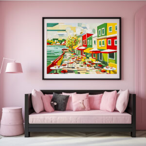 Poster: Cubist Café by the Waterfront