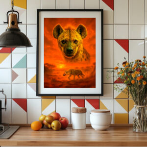 Poster: Double Exposure Portrait of African Hyena