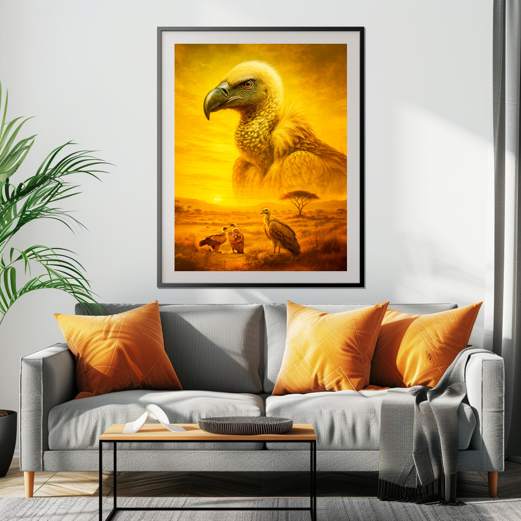 Poster: Double Exposure Portrait of African Vulture – Bild 2