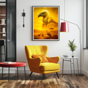 Poster: Double Exposure Portrait of African Vulture