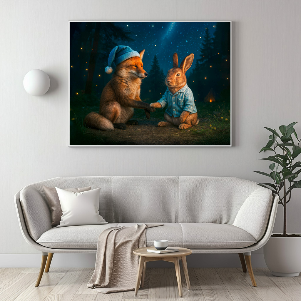 Poster: Fox and Hare Say Goodnight in Forest - immagine 2