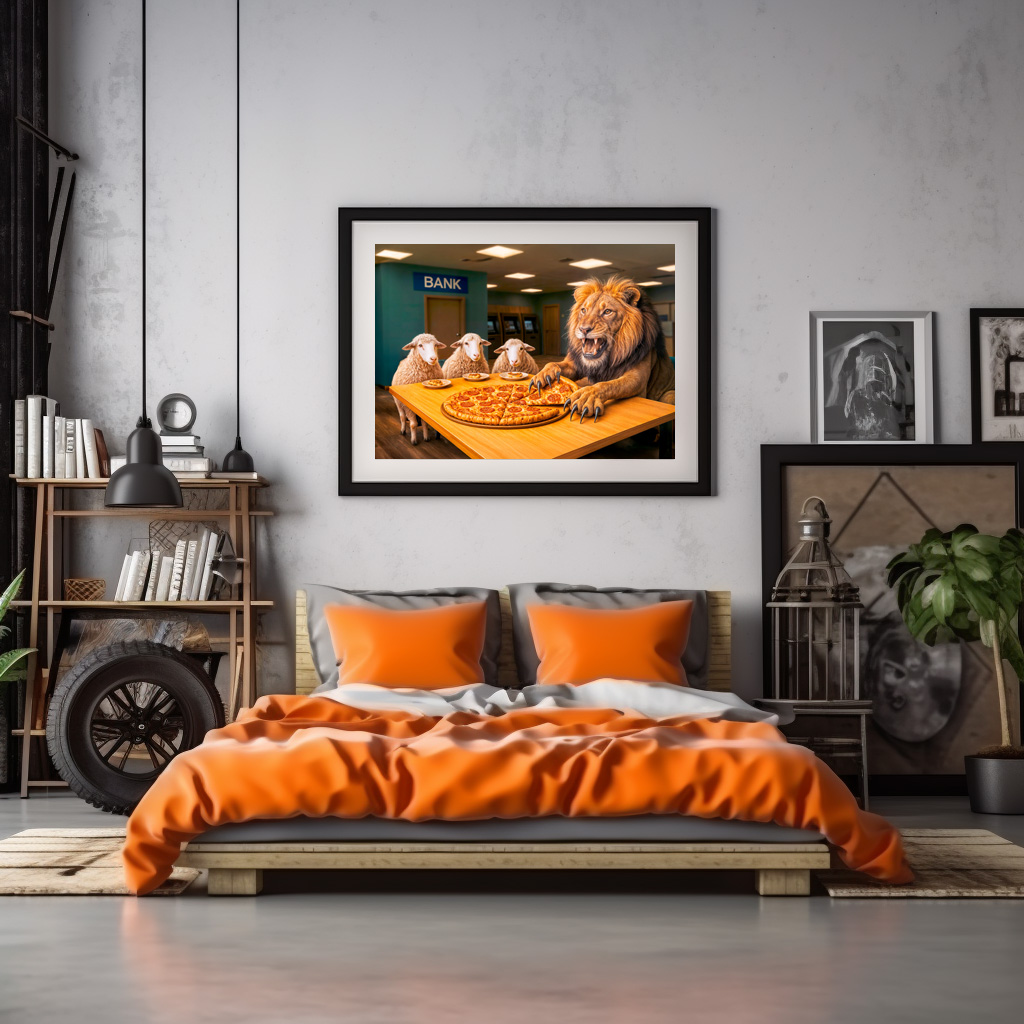 Poster: Lion Takes Lion’s Share of the Pizza