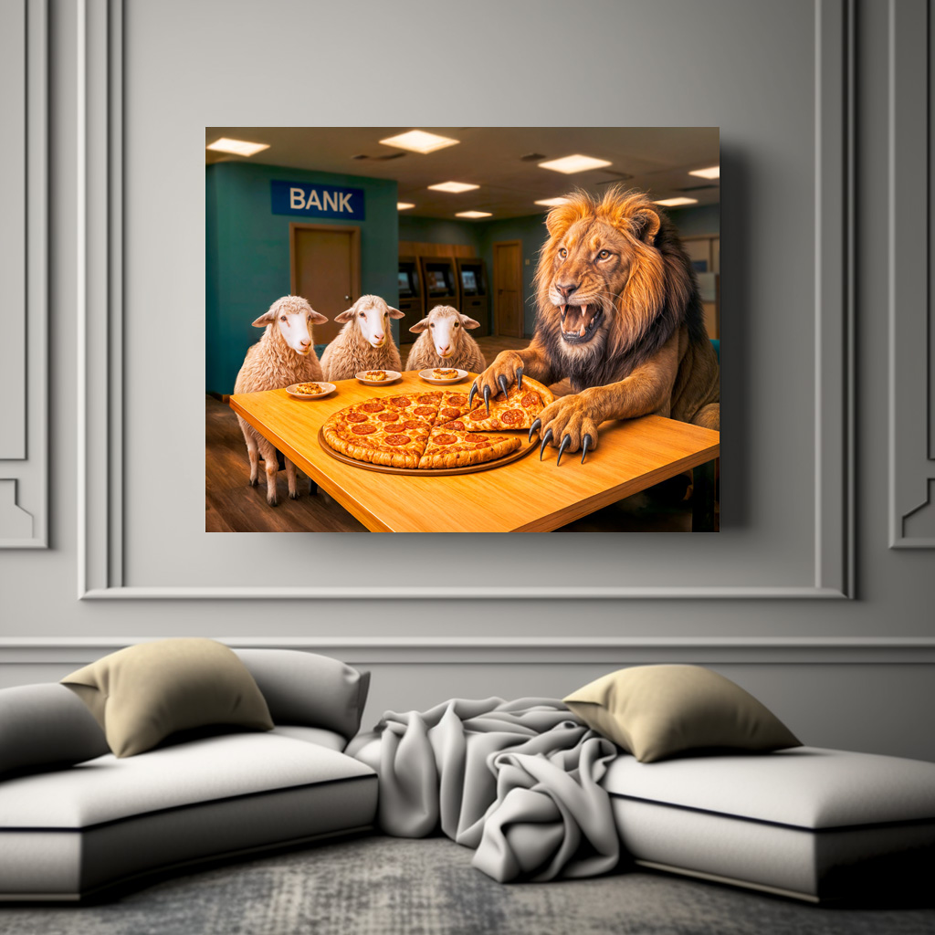 Poster: Lion Takes Lion’s Share of the Pizza - Imagen 3